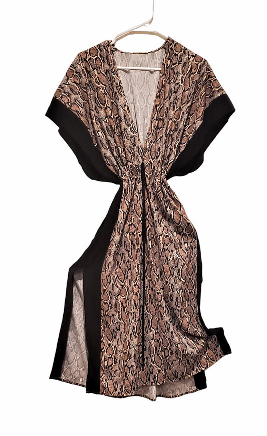 Jessica Simpson Beige Snakeskin Cover-Up Dress